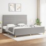 Estructura de cama con cabecero de tela gris claro 200x200 cm de , Camas y somieres - Ref: Foro24-3125162, Precio: 228,87 €, ...