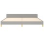 Estructura de cama con cabecero de tela gris claro 200x200 cm de , Camas y somieres - Ref: Foro24-3125162, Precio: 228,87 €, ...