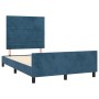 Estructura cama con cabecero terciopelo azul oscuro 120x200cm de , Camas y somieres - Ref: Foro24-3125810, Precio: 168,95 €, ...