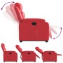 Sillón reclinable elevable cuero artificial rojo en Sillones | Comprar online en Foru.es