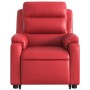 Sillón reclinable elevable cuero artificial rojo en Sillones | Comprar online en Foru.es