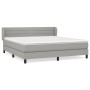 Cama box spring con colchón tela gris claro 180x200 cm de , Camas y somieres - Ref: Foro24-3126341, Precio: 550,85 €, Descuen...
