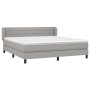 Cama box spring con colchón tela gris claro 180x200 cm de , Camas y somieres - Ref: Foro24-3126341, Precio: 550,85 €, Descuen...