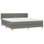 Cama box spring con colchón tela gris oscuro 180x200 cm de , Camas y somieres - Ref: Foro24-3126902, Precio: 584,03 €, Descue...