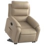 Sillón reclinable elevable cuero artificial color capuchino en Sillones | Comprar online en Foru.es