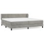 Cama box spring con colchón terciopelo gris claro 200x200 cm de , Camas y somieres - Ref: Foro24-3127571, Precio: 543,06 €, D...