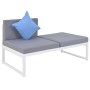 Set de muebles de jardín 4 piezas y cojines aluminio y WPC de vidaXL, Conjuntos de jardín - Ref: Foro24-42867, Precio: 614,72...