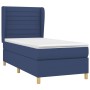 Cama box spring con colchón tela azul 90x200 cm de , Camas y somieres - Ref: Foro24-3128579, Precio: 372,18 €, Descuento: %