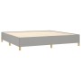Cama box spring con colchón tela gris claro 200x200 cm de , Camas y somieres - Ref: Foro24-3128629, Precio: 631,35 €, Descuen...