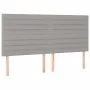 Box spring bed with light gray fabric mattress 200x200 cm by , Beds and slatted bases - Ref: Foro24-3128629, Price: 636,73 €,...