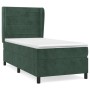 Cama box spring con colchón terciopelo verde oscuro 100x200 cm de , Camas y somieres - Ref: Foro24-3129258, Precio: 379,94 €,...