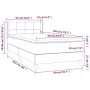 Box spring bed with taupe gray fabric mattress 90x200 cm by , Beds and slatted bases - Ref: Foro24-3129685, Price: 313,24 €, ...