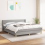 Cama box spring con colchón tela gris claro 180x200 cm de , Camas y somieres - Ref: Foro24-3130369, Precio: 543,94 €, Descuen...