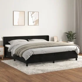 Box spring bed with black velvet mattress 200x200 cm by , Beds and slatted bases - Ref: Foro24-3131041, Price: 568,70 €, Disc...