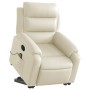 Sillón reclinable de masaje de pie cuero artificial color crema en Sillones | Comprar online en Foru.es