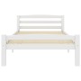 Estructura de cama de madera maciza de pino blanca 100x200 cm de vidaXL, Camas y somieres - Ref: Foro24-322069, Precio: 145,7...