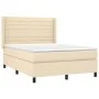 Box spring bed with cream fabric mattress 140x190 cm by , Beds and slatted bases - Ref: Foro24-3131510, Price: 500,29 €, Disc...