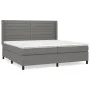 Box spring bed with dark gray fabric mattress 200x200 cm by , Beds and slatted bases - Ref: Foro24-3131538, Price: 663,10 €, ...