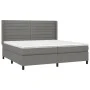 Box spring bed with dark gray fabric mattress 200x200 cm by , Beds and slatted bases - Ref: Foro24-3131538, Price: 663,10 €, ...