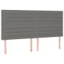 Box spring bed with dark gray fabric mattress 200x200 cm by , Beds and slatted bases - Ref: Foro24-3131538, Price: 663,10 €, ...