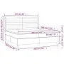 Box spring bed with dark gray fabric mattress 200x200 cm by , Beds and slatted bases - Ref: Foro24-3131538, Price: 663,10 €, ...