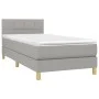 Boxspringbettmatratze und LED-Leuchten aus hellgrauem Stoff 90x200 cm von , Betten und Lattenroste - Ref: Foro24-3133685, Pre...