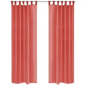 Voile curtains 2 units 140x225 cm red by vidaXL, Curtains and curtains - Ref: Foro24-132252, Price: 21,10 €, Discount: %