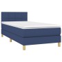 Cama box spring con colchón y LED tela azul 90x200 cm de , Camas y somieres - Ref: Foro24-3133691, Precio: 295,89 €, Descuent...