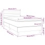 Cama box spring con colchón y LED tela azul 90x190 cm de , Camas y somieres - Ref: Foro24-3133763, Precio: 313,44 €, Descuent...