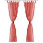 Cortinas de gasa 2 unidades 140x225 cm rojo de vidaXL, Cortinas y visillos - Ref: Foro24-132252, Precio: 24,19 €, Descuento: %