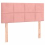 Cama box spring colchón y LED terciopelo rosa 90x200 cm de , Camas y somieres - Ref: Foro24-3134386, Precio: 298,89 €, Descue...