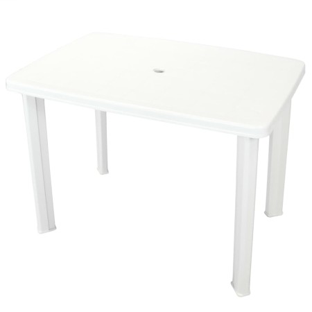 Mesa de jardín de plástico blanca 101x68x72 cm de vidaXL, Mesas de jardín - Ref: Foro24-43592, Precio: 74,92 €, Descuento: %