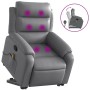 Sillón reclinable de masaje de pie cuero artificial gris en Sillones | Comprar online en Foru.es