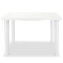 Mesa de jardín de plástico blanca 101x68x72 cm de vidaXL, Mesas de jardín - Ref: Foro24-43592, Precio: 74,92 €, Descuento: %