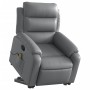 Sillón reclinable de masaje de pie cuero artificial gris en Sillones | Comprar online en Foru.es