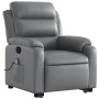 Sillón reclinable de masaje de pie cuero artificial gris en Sillones | Comprar online en Foru.es