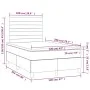 Box spring bed with fabric mattress and light gray LED 120x200 cm by , Beds and slatted bases - Ref: Foro24-3135501, Price: 4...