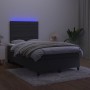 Cama box spring colchón y LED terciopelo negro 120x200 cm de , Camas y somieres - Ref: Foro24-3136175, Precio: 403,75 €, Desc...