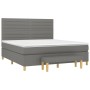 Cama box spring con colchón tela gris oscuro 180x200 cm de , Camas y somieres - Ref: Foro24-3137254, Precio: 651,49 €, Descue...
