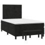 Cama box spring con colchón terciopelo negro 120x200 cm de , Camas y somieres - Ref: Foro24-3137895, Precio: 428,57 €, Descue...