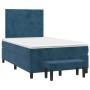 Cama box spring con colchón terciopelo azul oscuro 120x200 cm de , Camas y somieres - Ref: Foro24-3137897, Precio: 442,13 €, ...