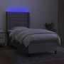 Cama box spring colchón y luces LED tela gris claro 90x200 cm de , Camas y somieres - Ref: Foro24-3138365, Precio: 361,90 €, ...