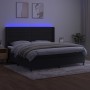 Cama box spring colchón y LED terciopelo negro 200x200 cm de , Camas y somieres - Ref: Foro24-3139645, Precio: 625,16 €, Desc...