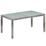 Set de comedor de jardín 7 pzs y cojines ratán sintético gris de vidaXL, Conjuntos de jardín - Ref: Foro24-44071, Precio: 558...
