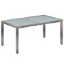 Set de comedor de jardín 7 pzs y cojines ratán sintético gris de vidaXL, Conjuntos de jardín - Ref: Foro24-44071, Precio: 566...