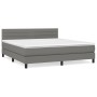 Cama box spring con colchón tela gris oscuro 180x200 cm de , Camas y somieres - Ref: Foro24-3140154, Precio: 577,78 €, Descue...