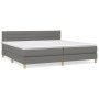 Cama box spring con colchón tela gris oscuro 200x200 cm de , Camas y somieres - Ref: Foro24-3140722, Precio: 565,15 €, Descue...