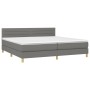 Cama box spring con colchón tela gris oscuro 200x200 cm de , Camas y somieres - Ref: Foro24-3140722, Precio: 565,15 €, Descue...