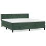 Cama box spring con colchón terciopelo verde oscuro 180x200 cm de , Camas y somieres - Ref: Foro24-3131036, Precio: 567,09 €,...