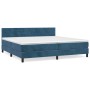 Cama box spring con colchón terciopelo azul oscuro 200x200 cm de , Camas y somieres - Ref: Foro24-3141387, Precio: 569,46 €, ...